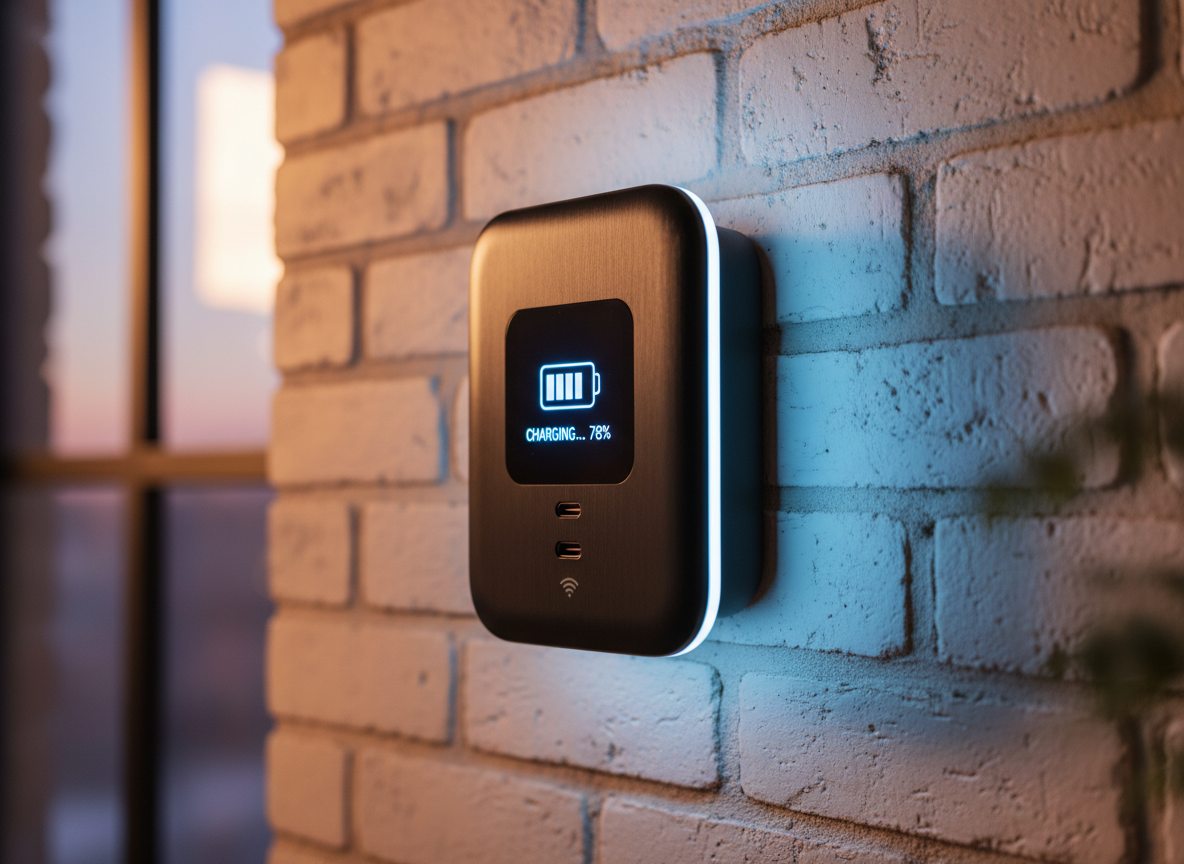 Close-up van laadpaal - detail van de apparatuur in de zomer